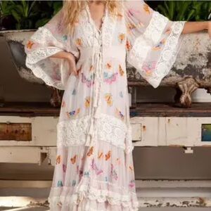 Fillyboo Butterfly Floral Maxi Dress